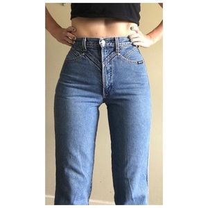 Rockies Vintage Retro 80s Original Classic Cotton High Rise Denim Jeans 22 XXS